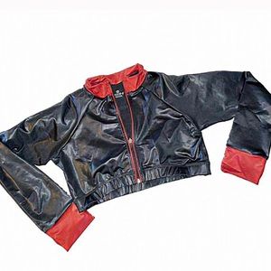 NWT Tissini crea tu munfo black‎ cropped jacket size X-Large style Ref 2110213